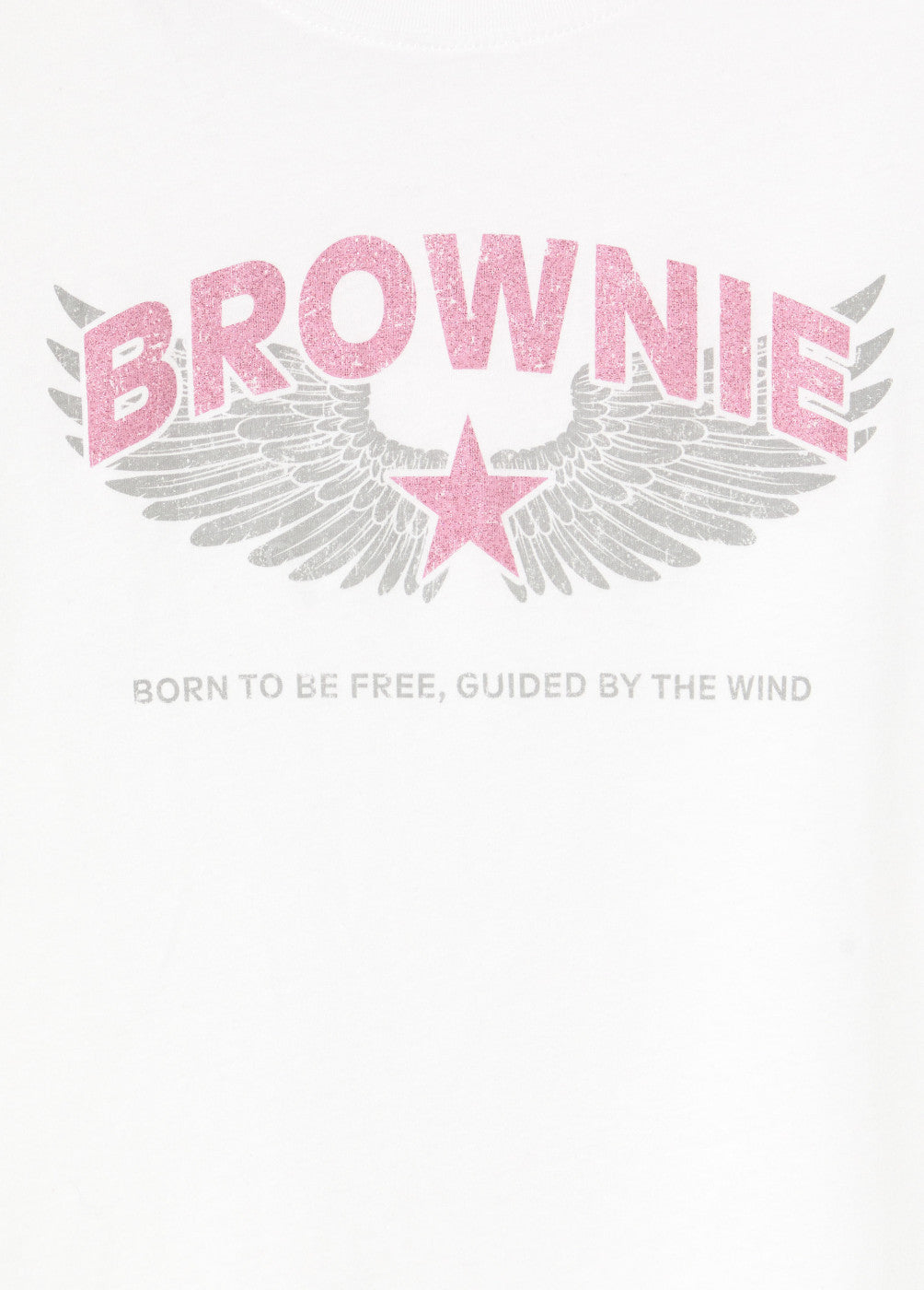 Camiseta print glitter alas