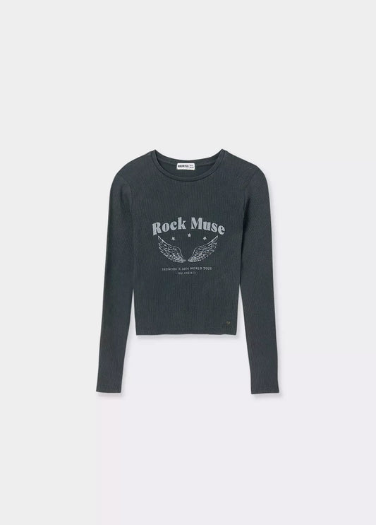 Camiseta rib muse print