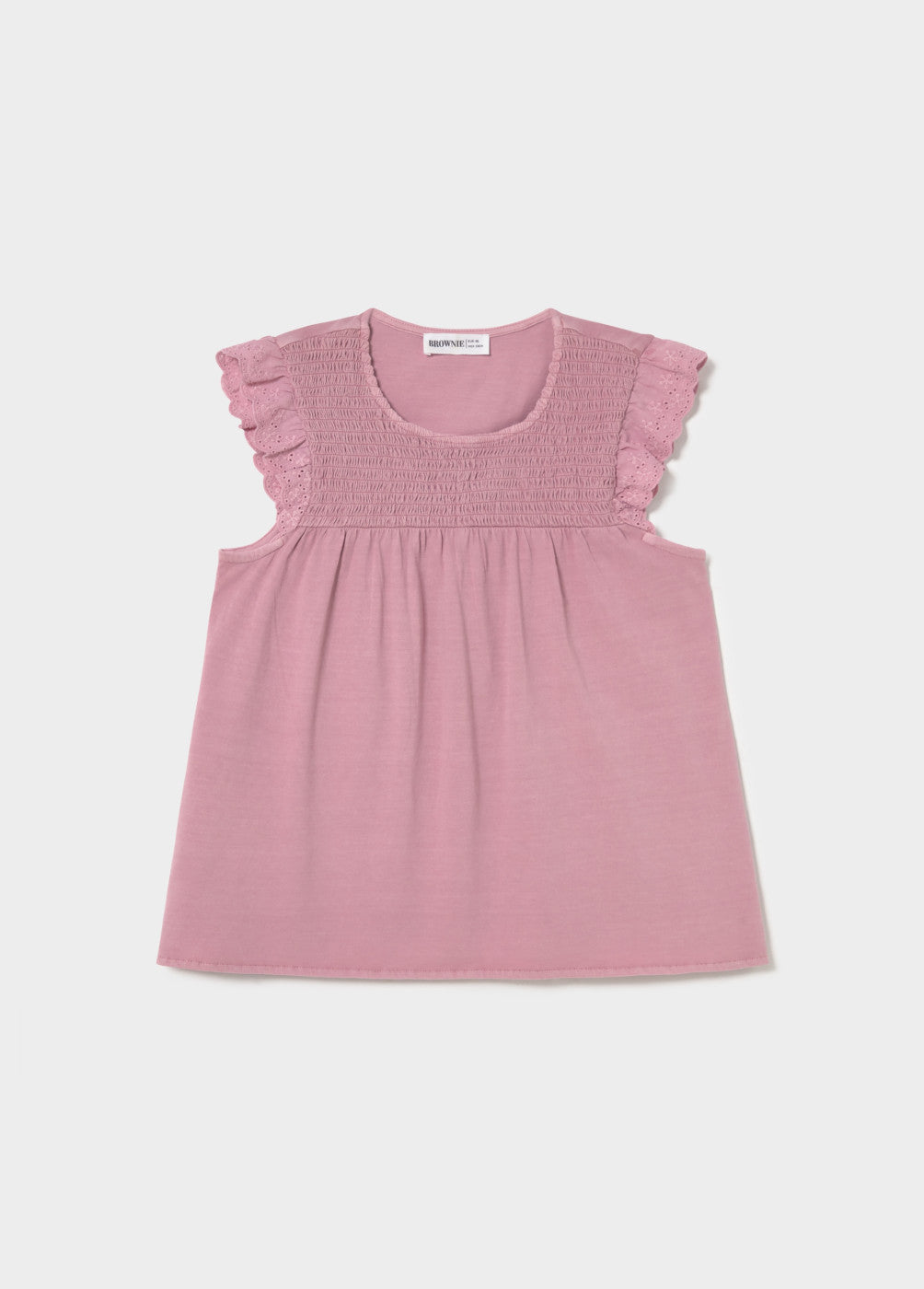 Camiseta smock bordado