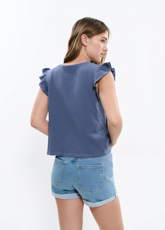 Camiseta volante puntilla