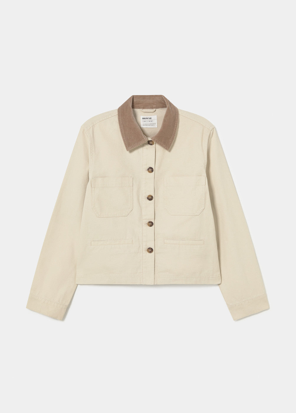 Chaqueta corta bolsillos frontales