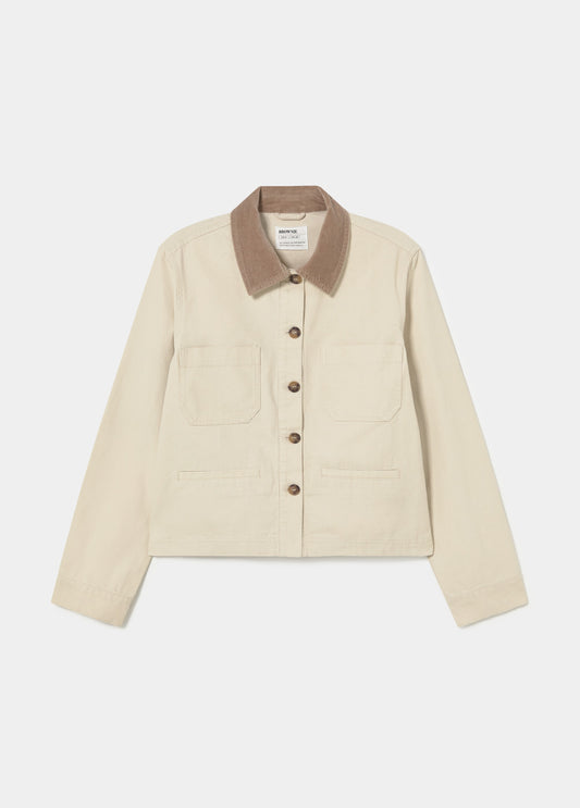 Chaqueta corta bolsillos frontales