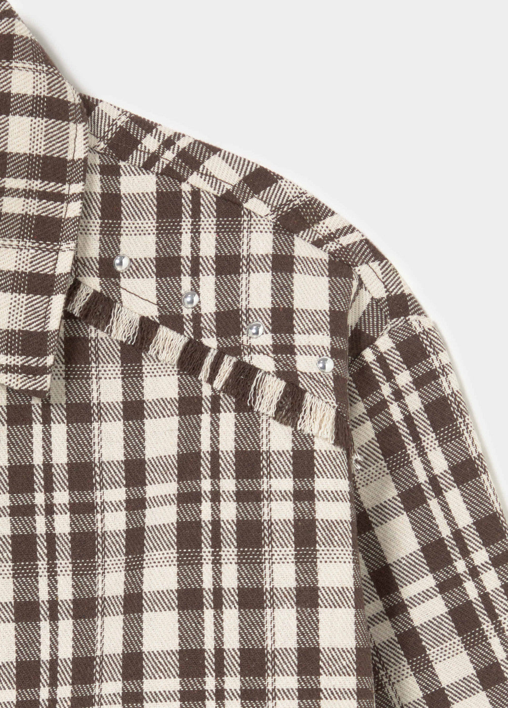 Chaqueta corta cuadros