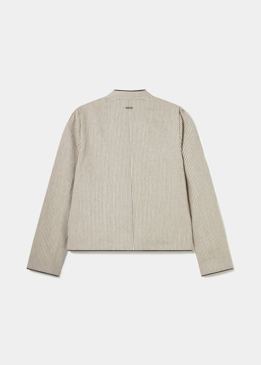 Chaqueta cuello mao rayitas