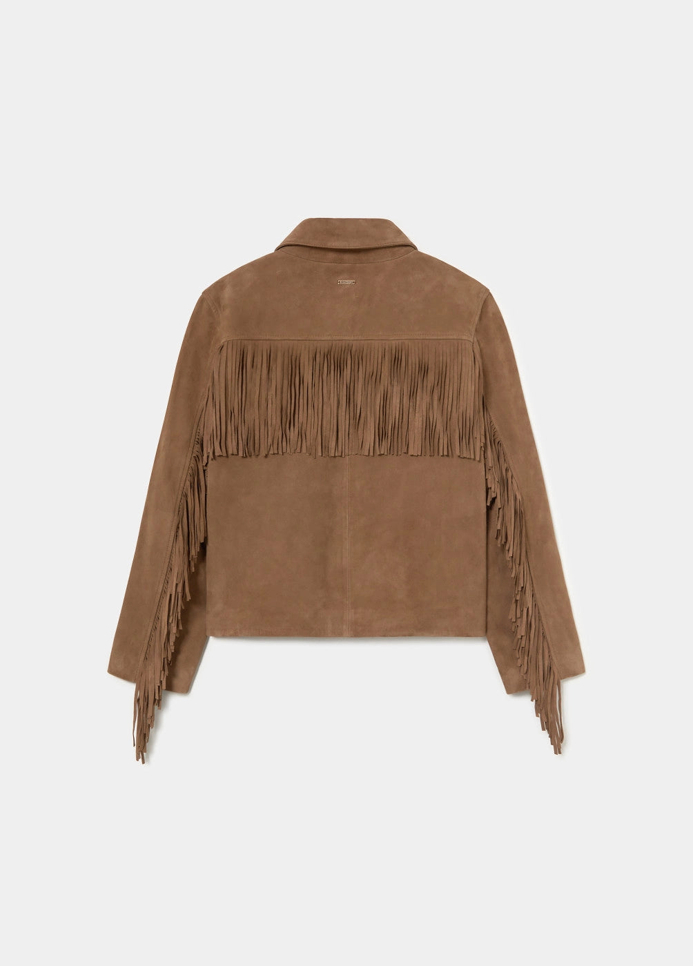 Chaqueta piel suede flecos