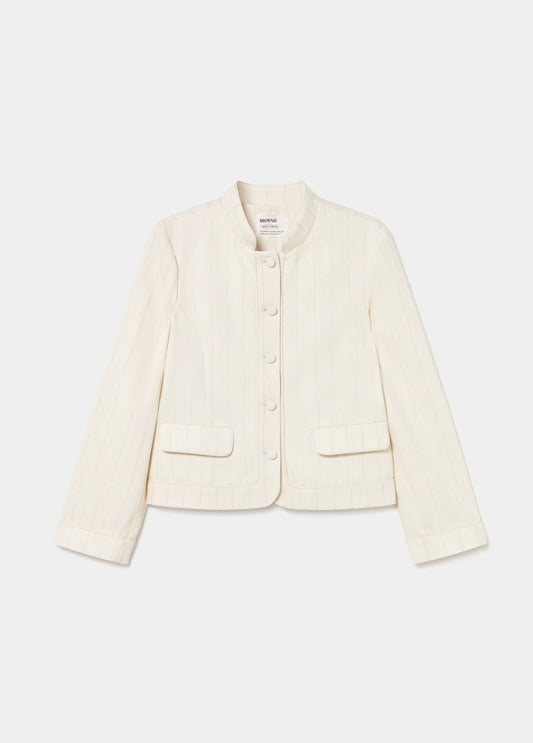 Chaqueta tejido textura y vivos