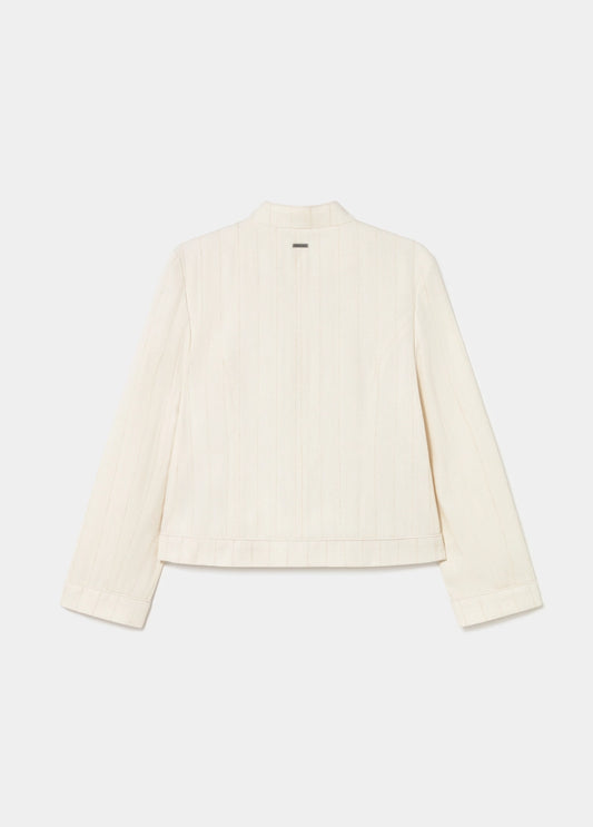 Chaqueta tejido textura y vivos