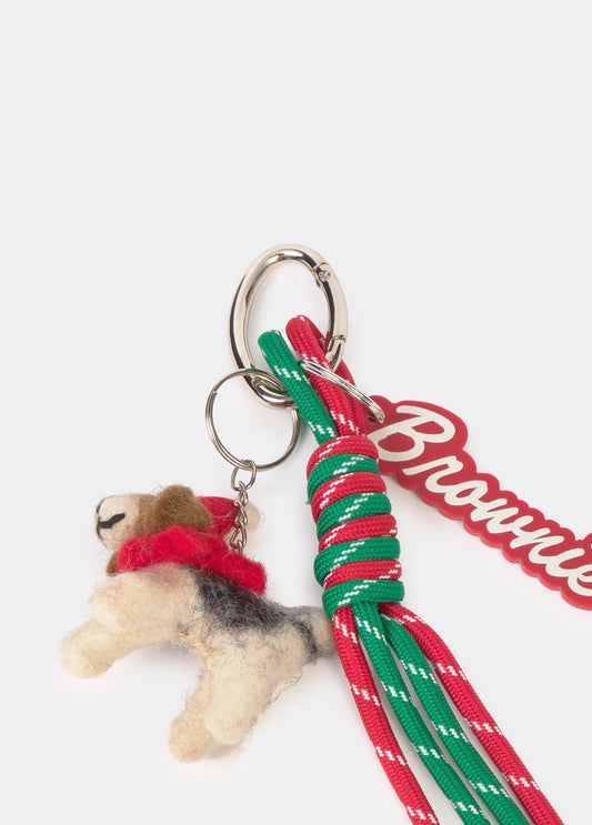 Charm perro fieltro navidad