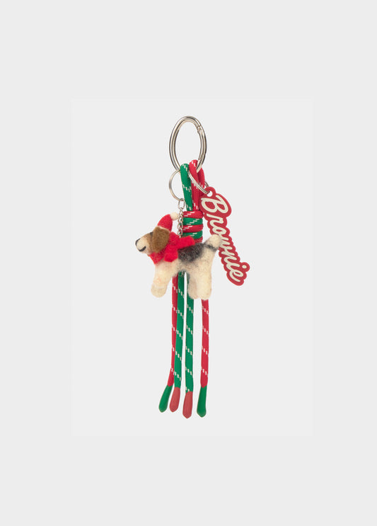 Charm perro fieltro navidad