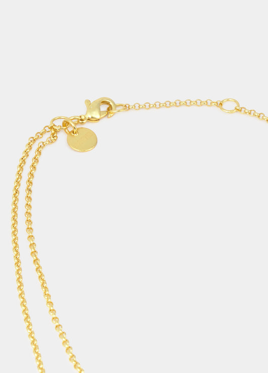 Collar doble chapas y piedras