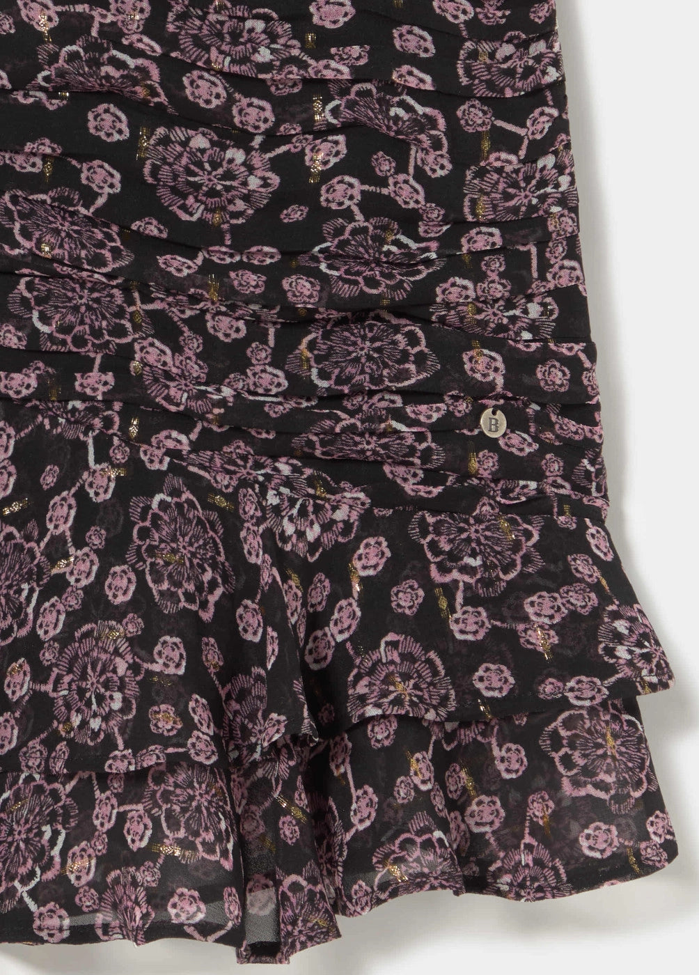 Falda drapeado estampado