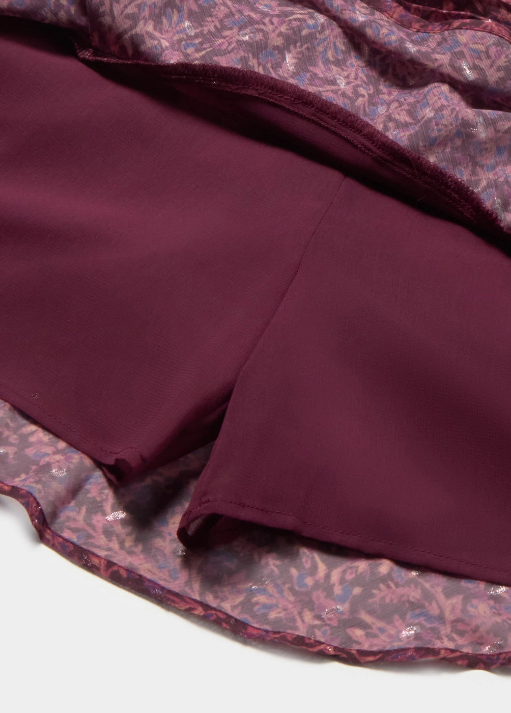 Falda corta cintura drapeada