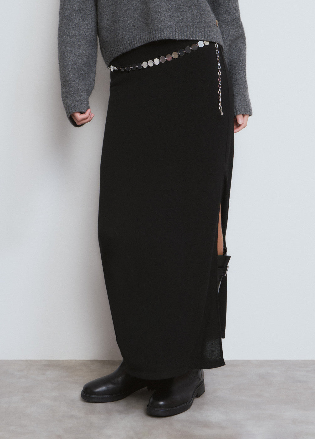 Falda larga cinturón