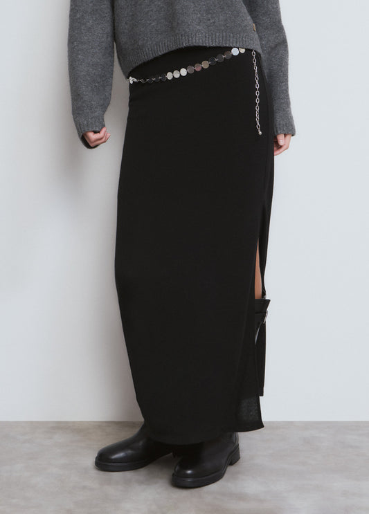 Falda larga cinturón