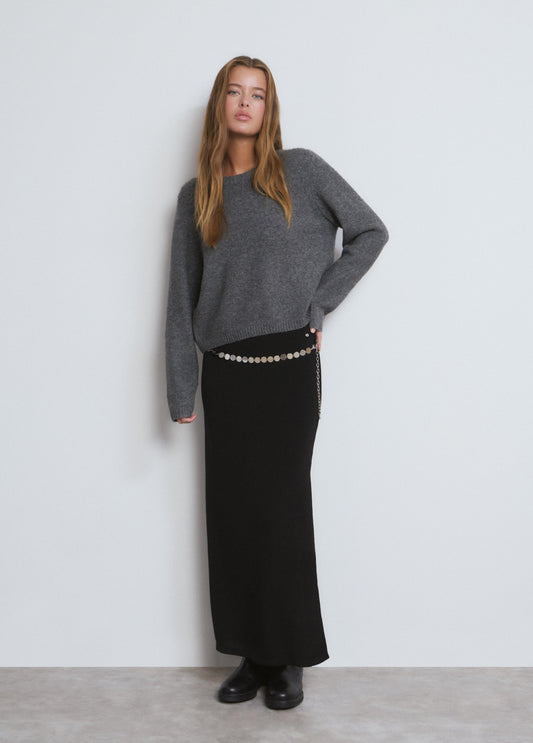 Falda larga cinturón