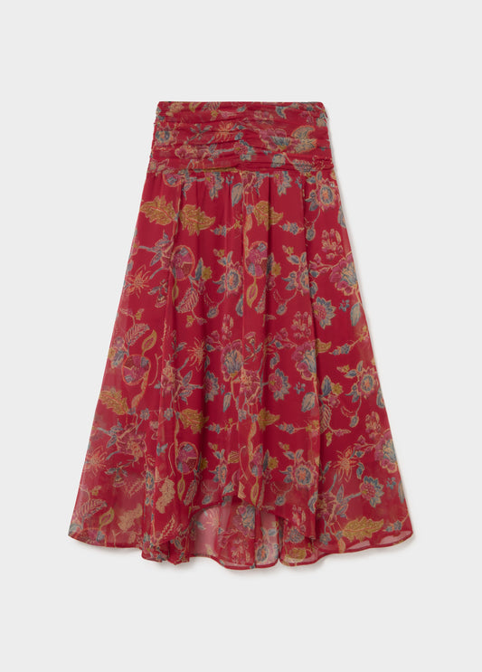 Falda larga estampada