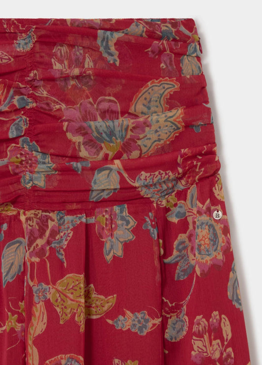 Falda larga estampada