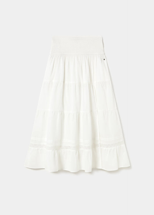 Falda larga smock