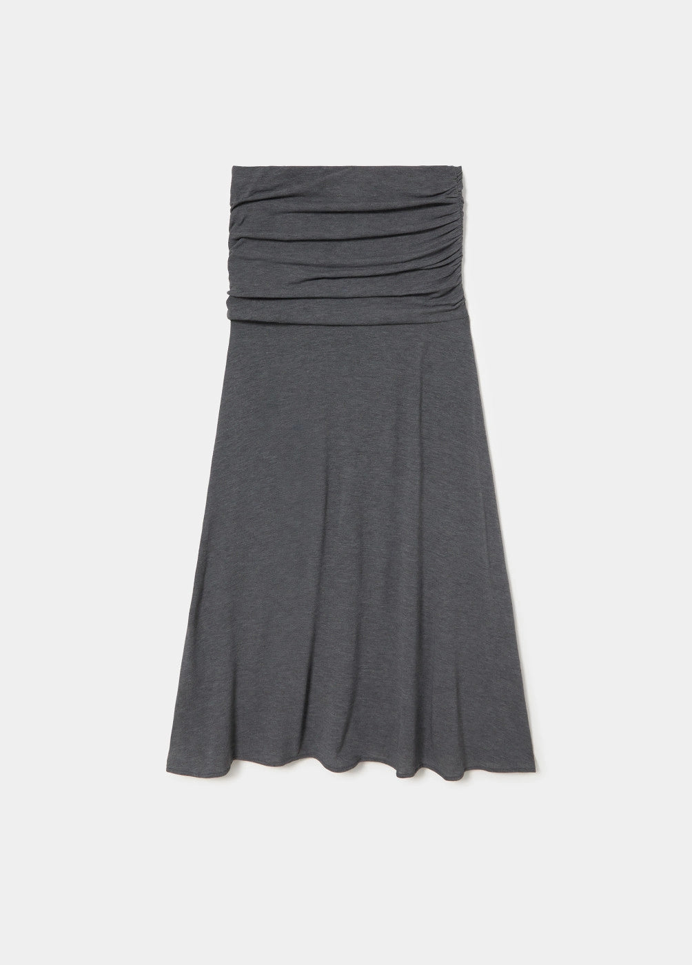 Falda midi drapeada