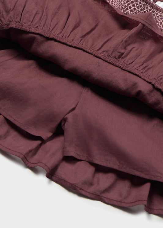 Falda smock contraste