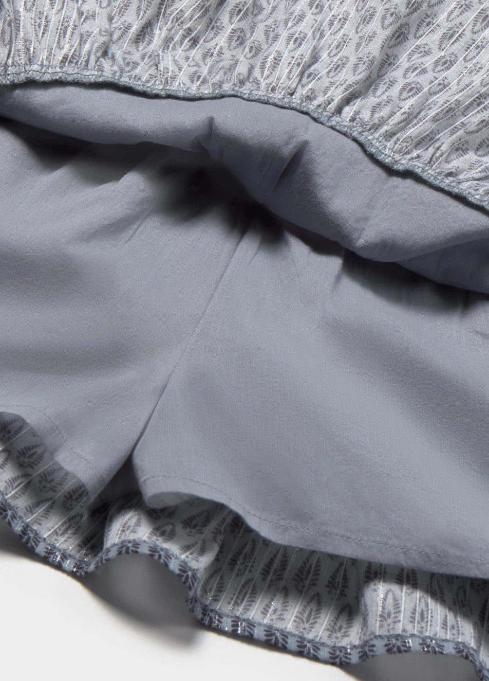 Falda volantes estampada sello indio