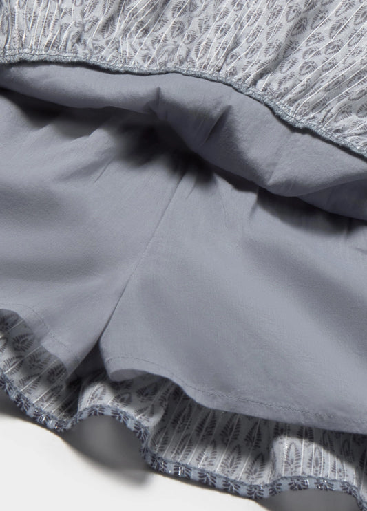 Falda volantes estampada sello indio