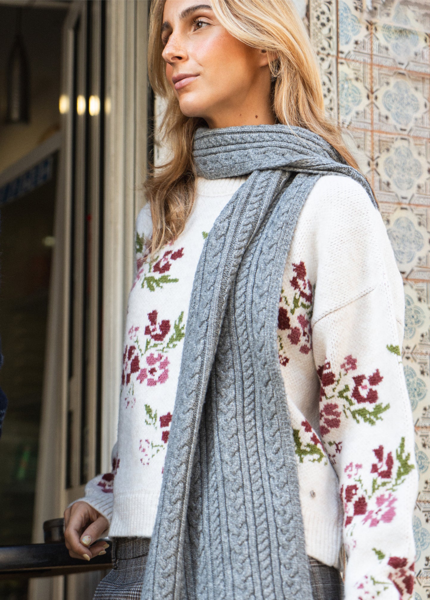 Jersey estampado jacquard