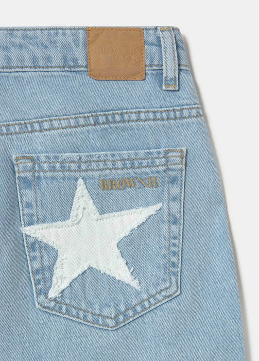 Jeans 5 bolsillos parche estrella