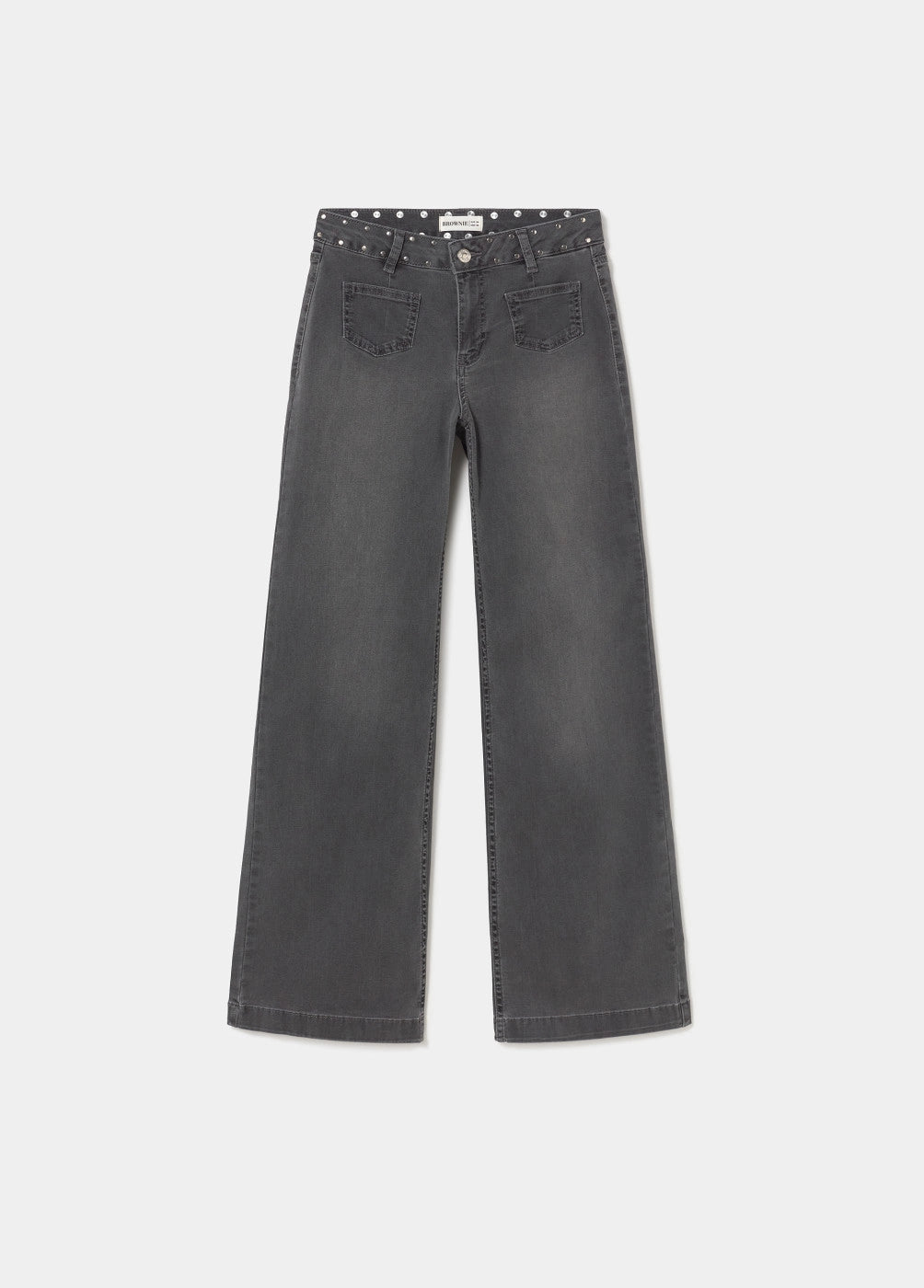 Jeans bolsillo parche estrellas twill