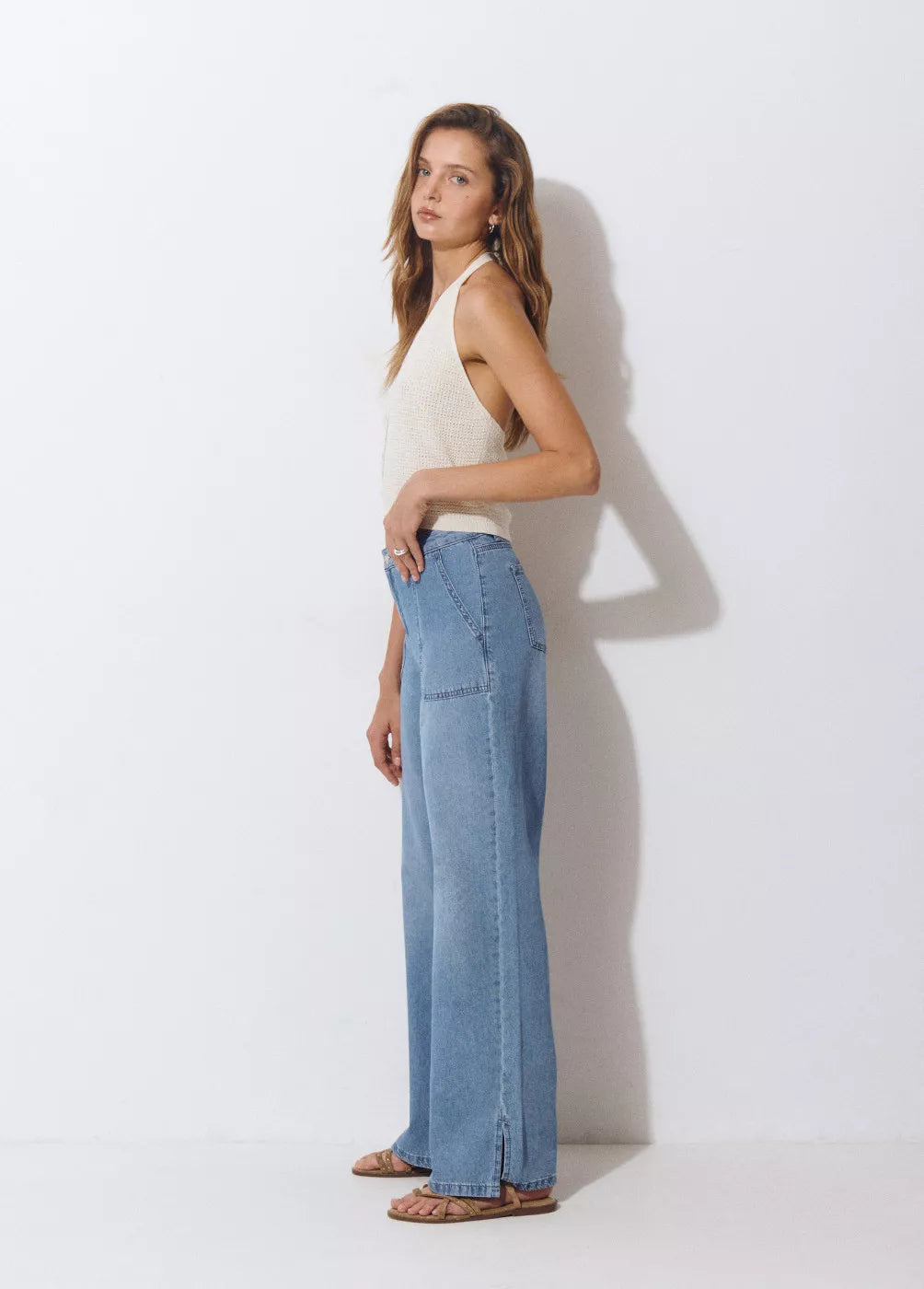 Jeans culotte aperturas