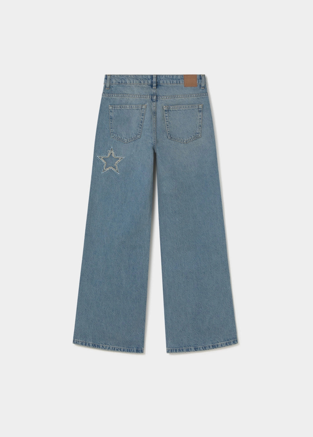 Jeans estrellas parche desflecado