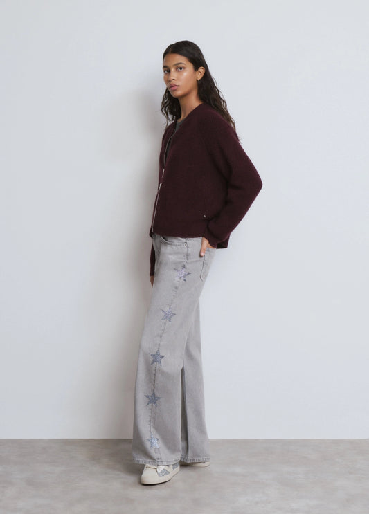 Jeans multiestrellas lateral gris