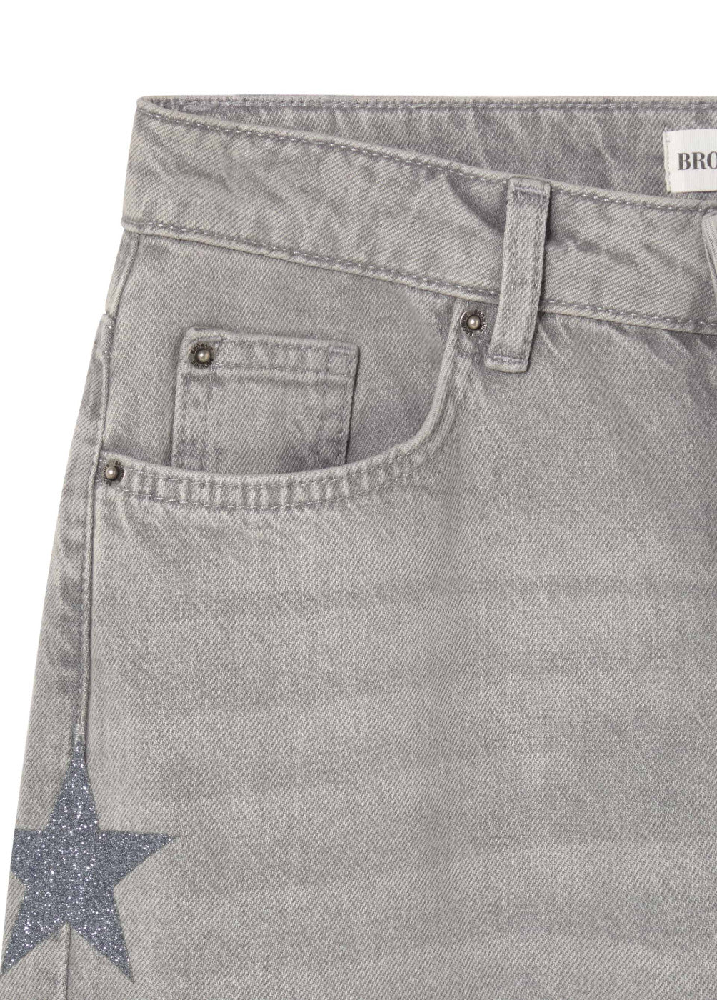 Jeans multiestrellas lateral gris