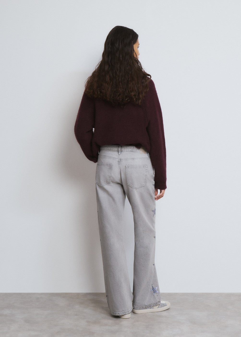 Jeans multiestrellas lateral gris