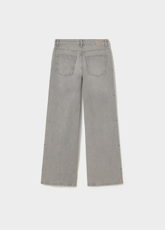 Jeans multiestrellas lateral gris