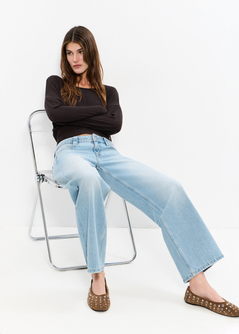 Jeans relaxed cintura ancha