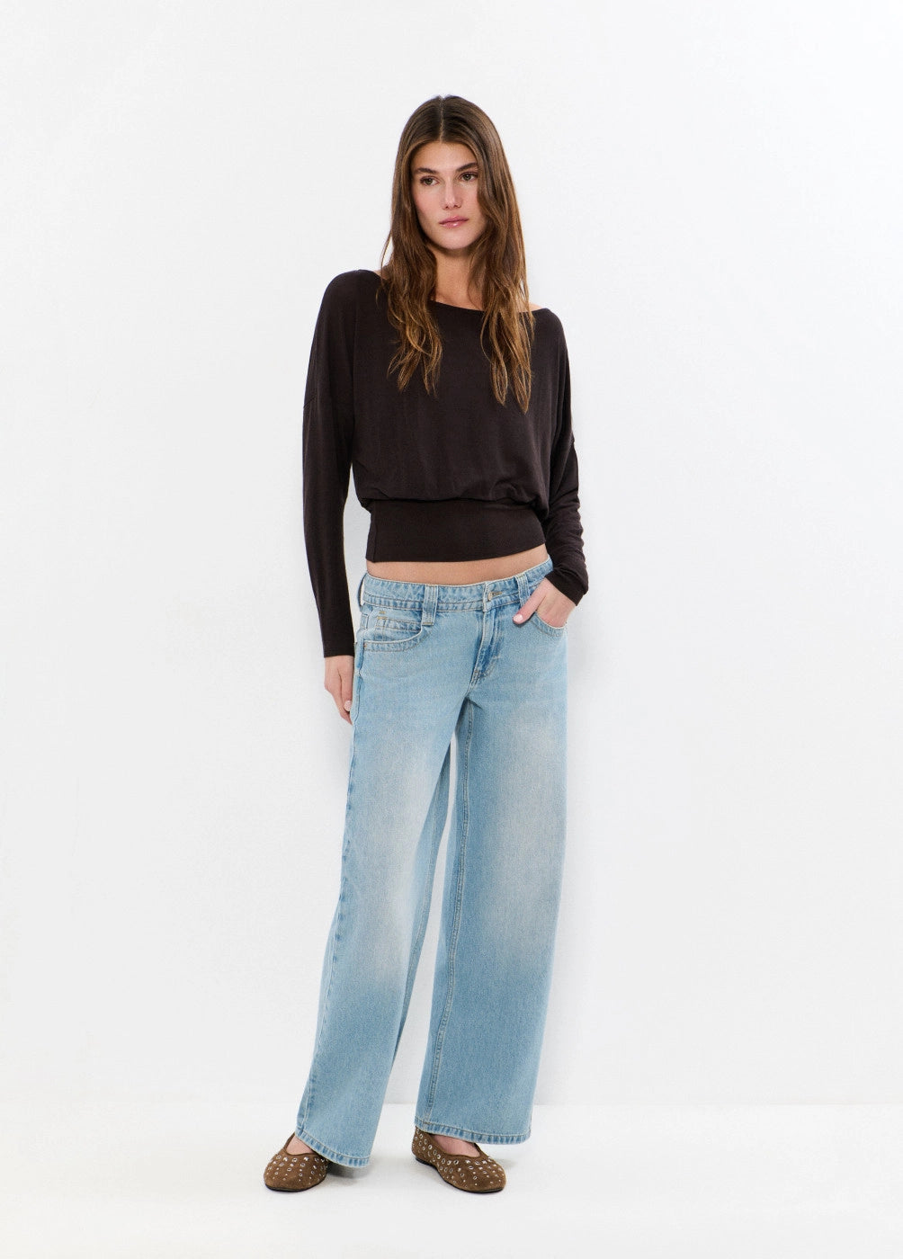 Jeans relaxed cintura ancha