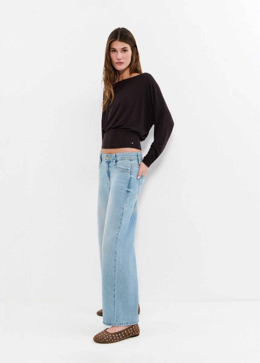 Jeans relaxed cintura ancha