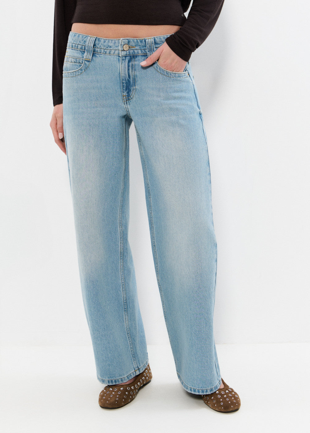 Jeans relaxed cintura ancha