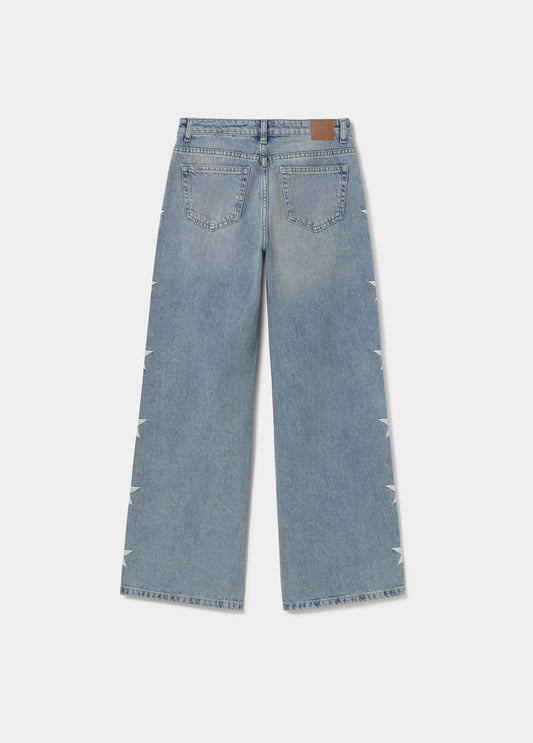 Jeans relaxed estrellas lateral
