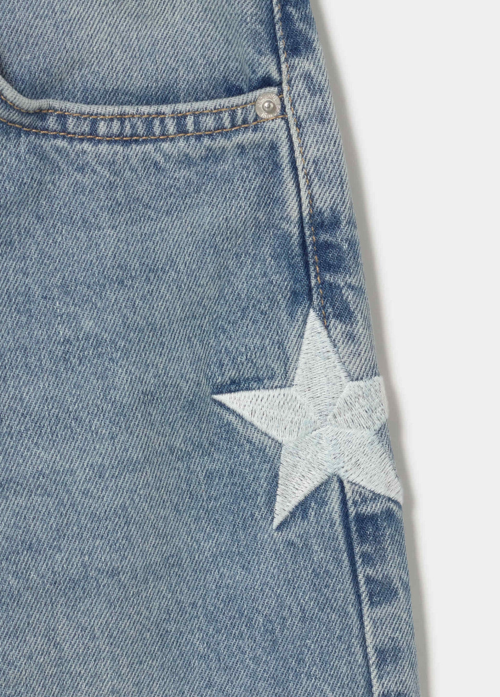 Jeans relaxed estrellas lateral