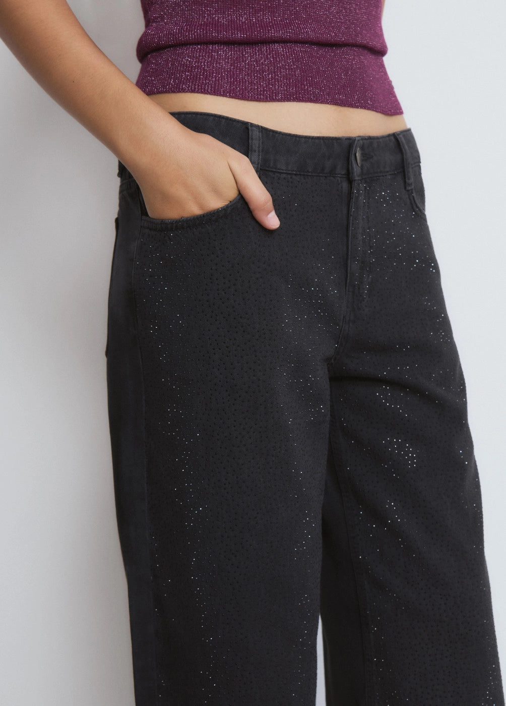 Jeans strass relaxed