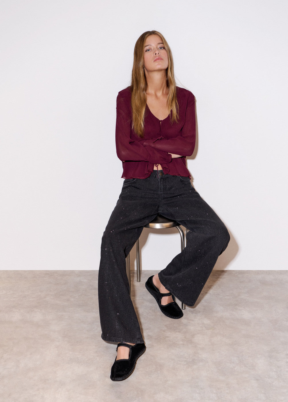 Jeans strass relaxed