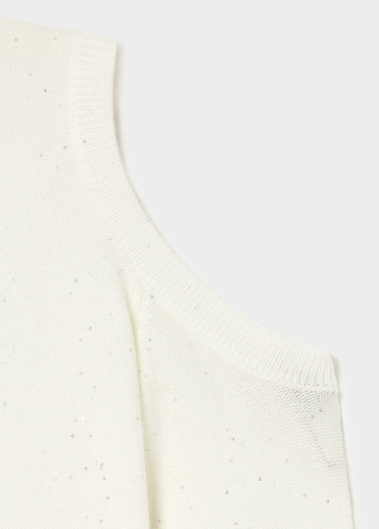 Jersey apertura hombros lentejuela