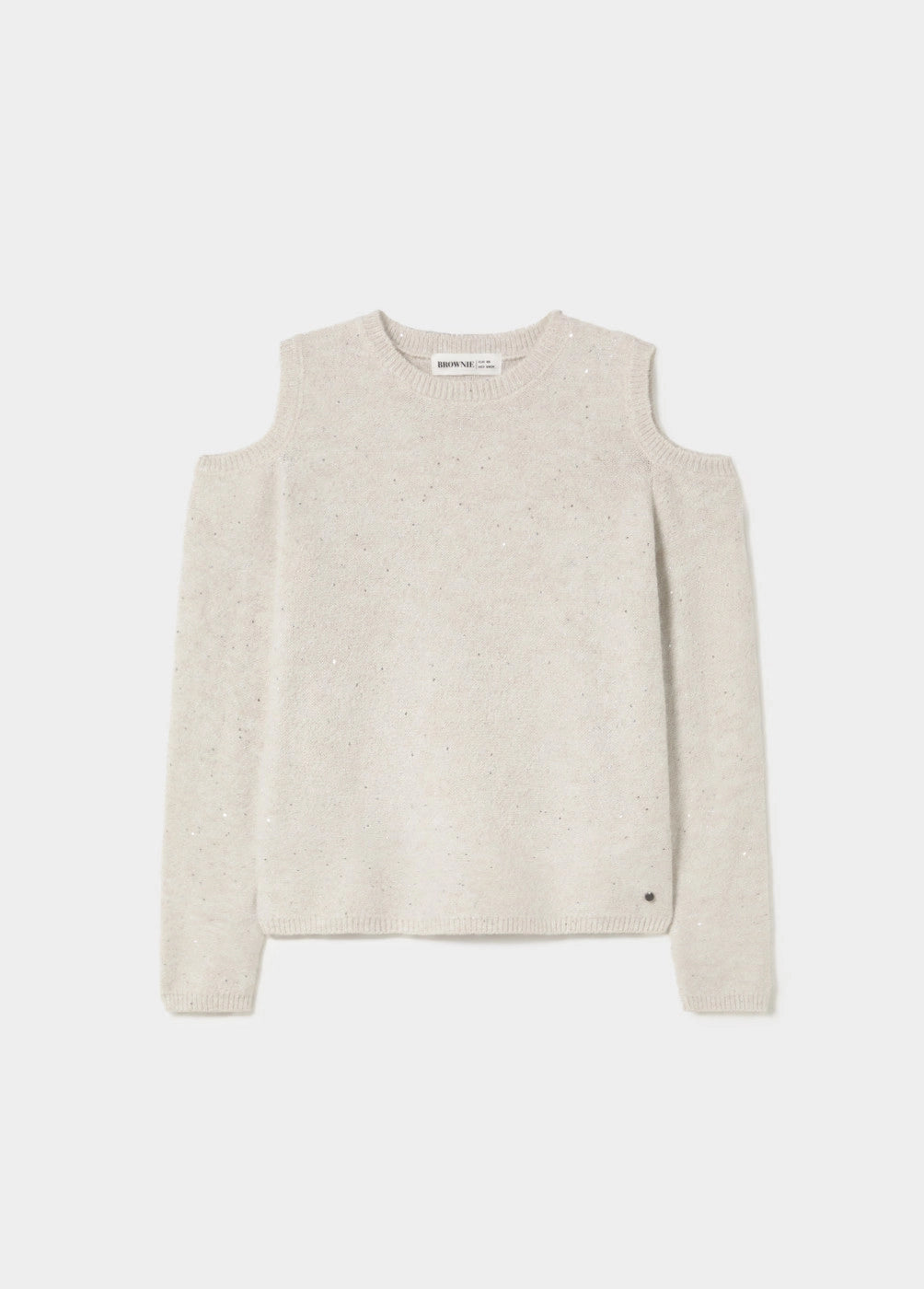 Jersey aperturas hombros lentejuelas