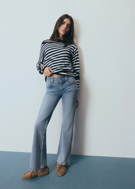 Jersey asimétrico rayas choker