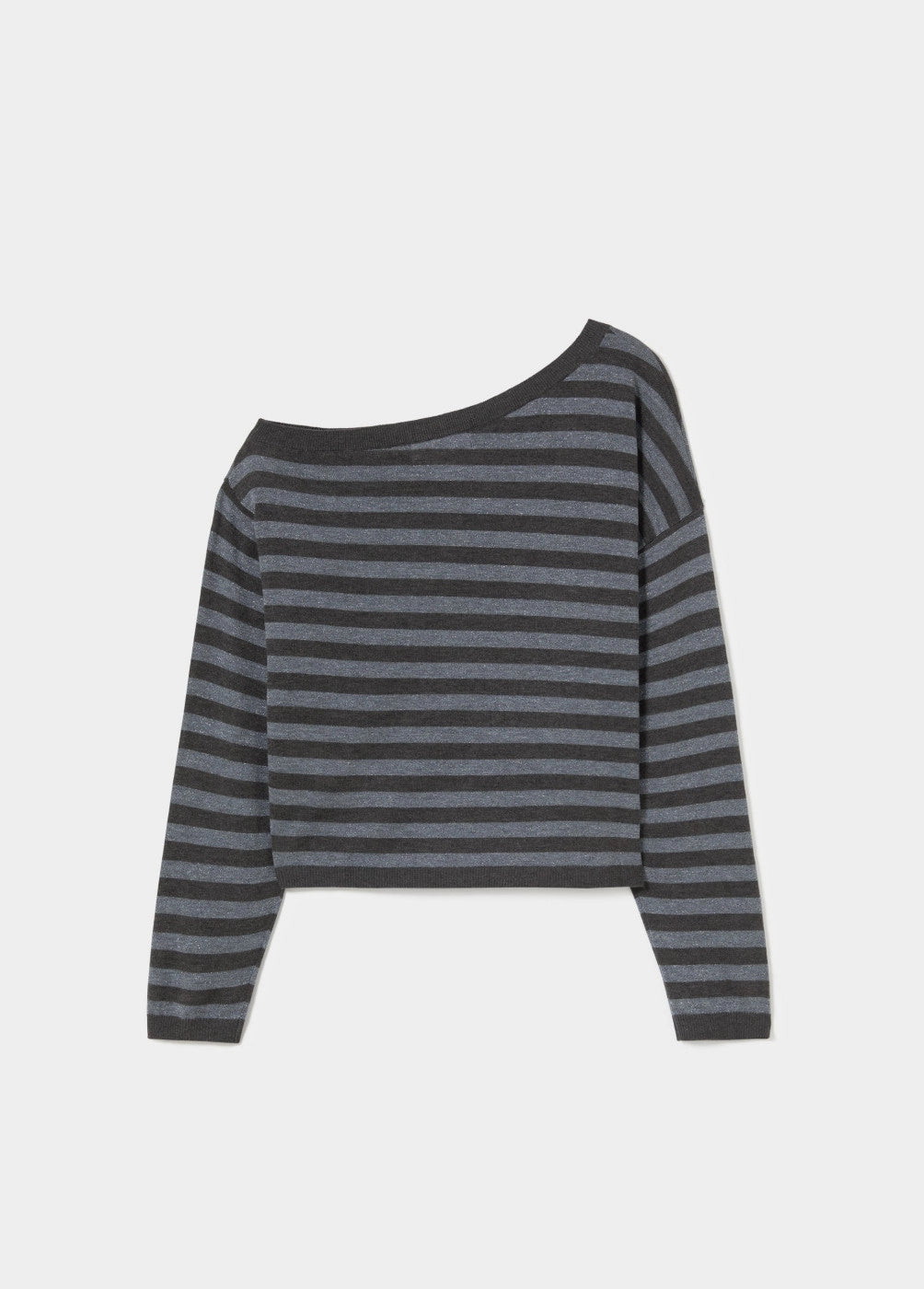 Jersey asimétrico rayas gris oscuro