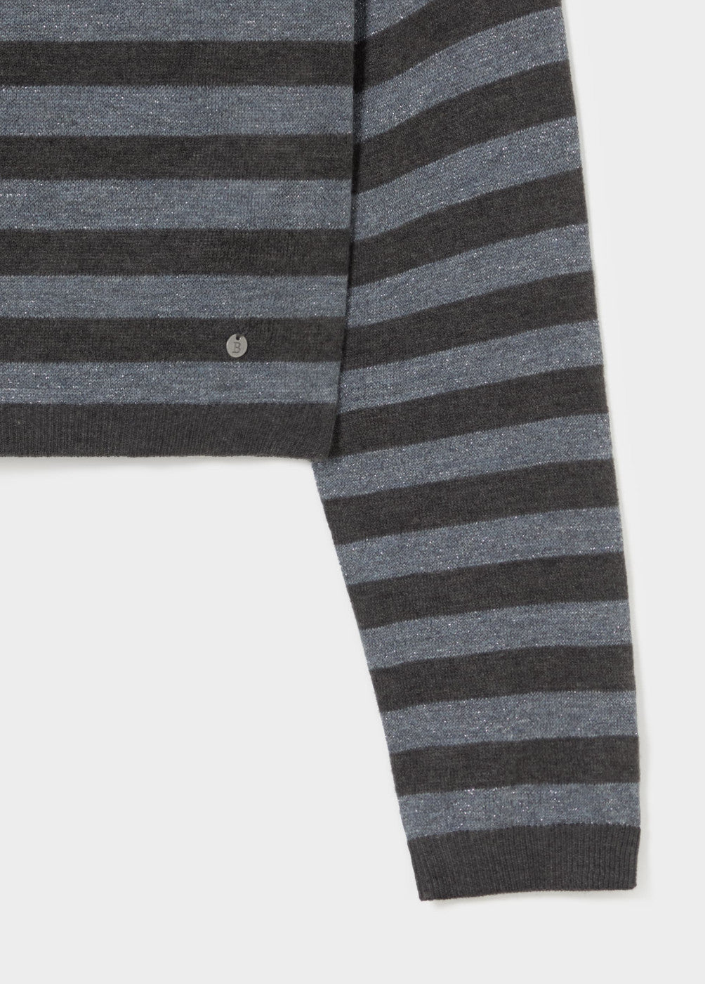 Jersey asimétrico rayas gris oscuro