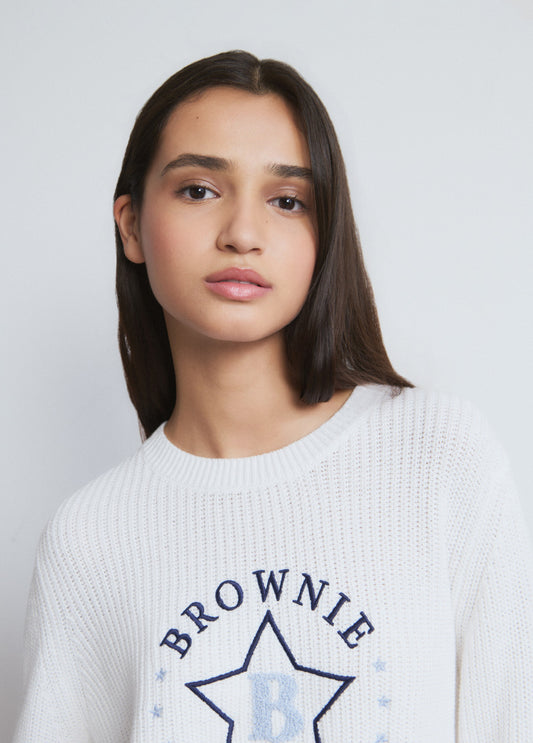 Jersey bordado con estrella flock