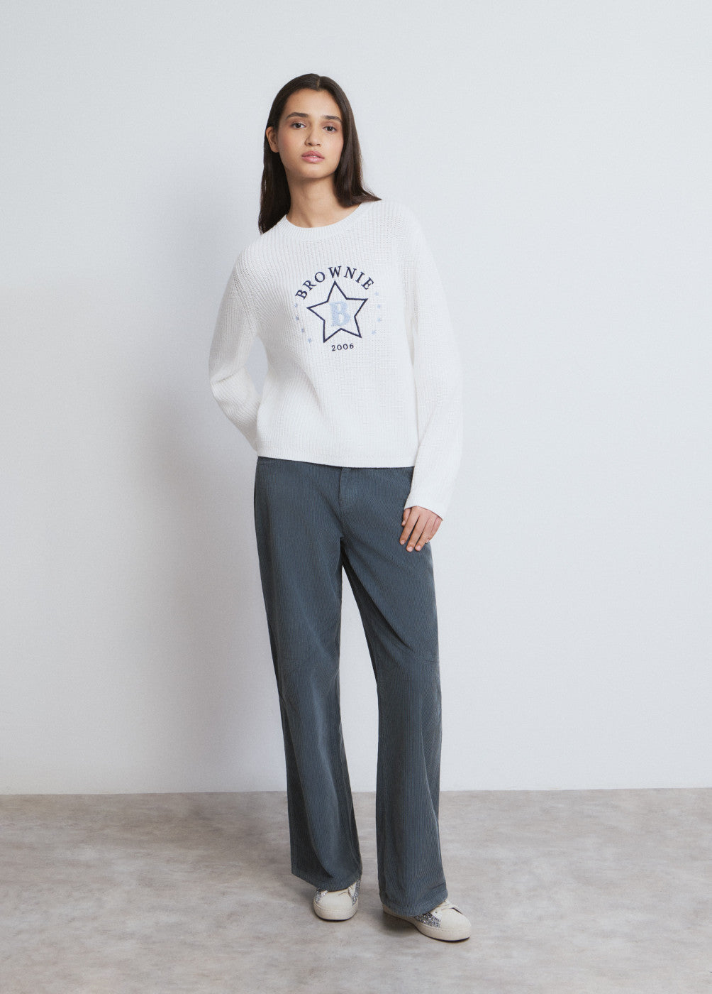 Jersey bordado con estrella flock